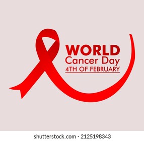 world cancer day background event, vector illustration with ribbon shape
