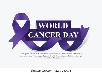 World Cancer Day background. Vector illustration background.