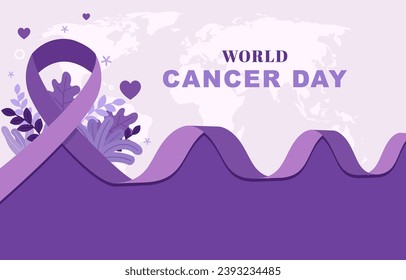 world cancer day background. vector illustration