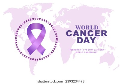 antecedentes del día mundial del cáncer. ilustración vectorial