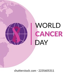 World CANCER day banner design vector illustration