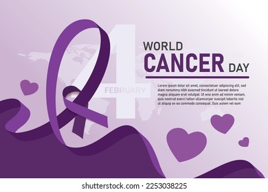 World Cancer Day banner design. vector illustration
