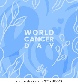 world cancer day banner poster with blue color background vector illustration