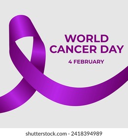 World cancer day banner, poster, background, campaign illustration vector design. Can be used to convey support, awareness and participation in the World Cancer Day campaign.