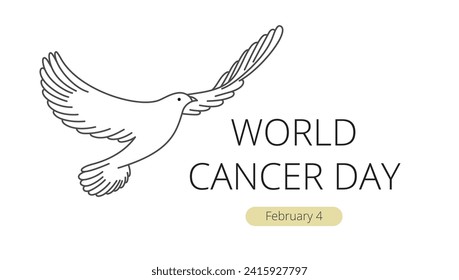 World Cancer Day Banner, Vector Illustration