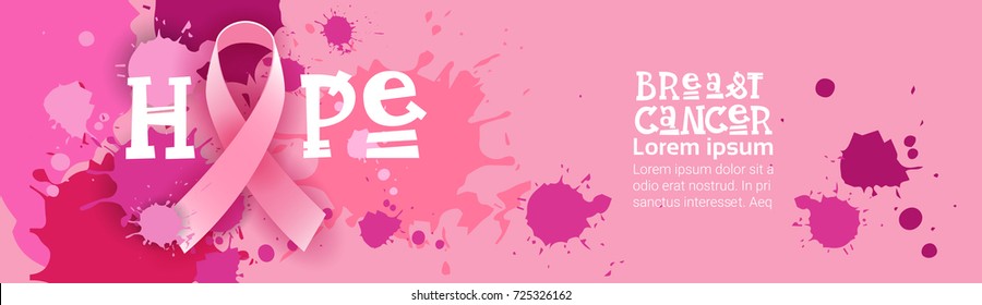 World Cancer Day Breast Disease Awareness Prevention Poster Greeting Card Flat Vector Illustration