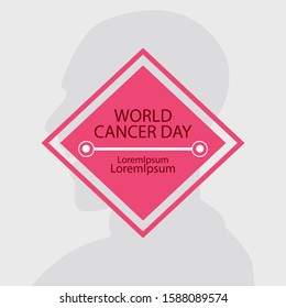 World Cancer Day. Calligraphy Poster Design.  vector illustration.