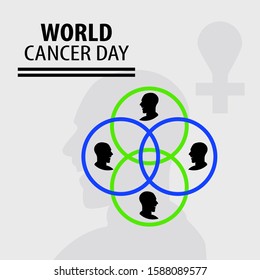 World Cancer Day. Calligraphy Poster Design.  vector illustration.