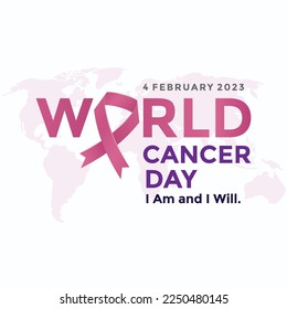 World Cancer Day Campaign logo. World Cancer Day poster or banner background vector illustration