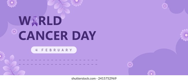 world cancer day campaign vector, world cancer day campaign theme And Greetings Card or Web Ads, Vector Illustration