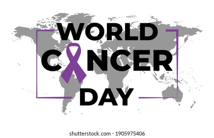 World Cancer Day celebrated each year on 4 February to raise awareness of cancer and to encourage its prevention, detection, and treatment. Vector EPS10.