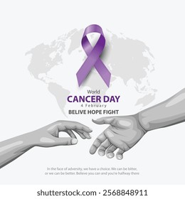 World Cancer Day concept. abstract vector illustration design