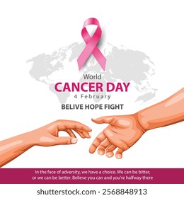 World Cancer Day concept. abstract vector illustration design