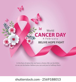 World Cancer Day concept. abstract vector illustration design