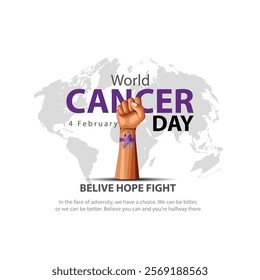 World Cancer Day concept. abstract vector illustration design