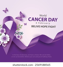 World Cancer Day concept. abstract vector illustration design