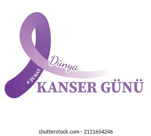 World cancer day concept background. Translate: february 4 world cancer day.