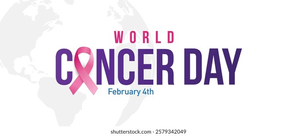 world cancer day concept background design. world cancer day creative banner, poster, social media post.