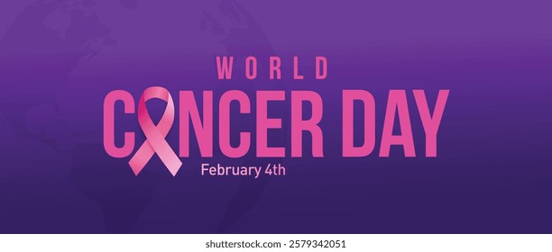 world cancer day concept background design. world cancer day creative banner, poster, social media post.