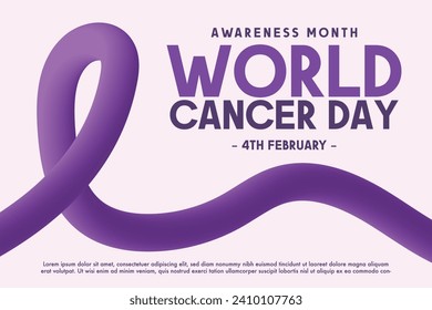 World Cancer Day concept., World Cancer Day February 4th design 