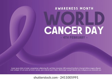 World Cancer Day concept., World Cancer Day February 4th design 