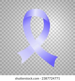 World Cancer Day concept. Lavender Ribbon. Vector illustration. 