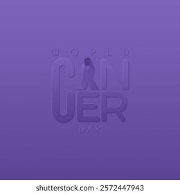 World Cancer Day concept. Lavender Ribbon