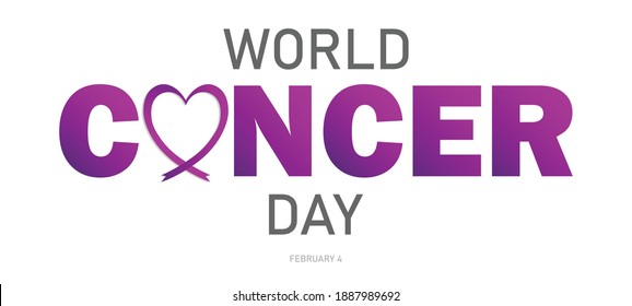 Concepto del Día Mundial del Cáncer. Ilustración vectorial.