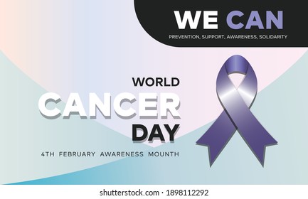 Concepto del Día Mundial del Cáncer. Ilustración vectorial