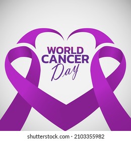 Concepto del Día Mundial del Cáncer. Ilustración vectorial