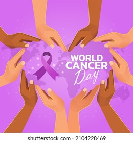 World Cancer Day concept. Vector Illustration