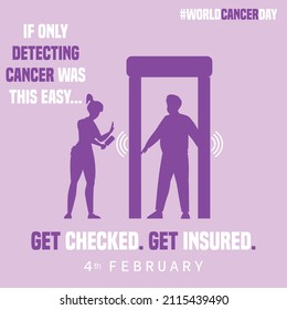 World Cancer Day concept. Vector Illustration 4 February World Cancer Day Poster Or Banner Background