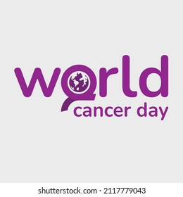 Concepto del Día Mundial del Cáncer. Ilustración vectorial
