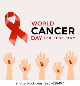 World Cancer Day concept. Vector illustration