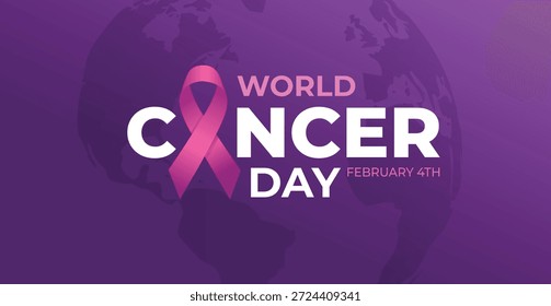 Ilustración vectorial conceptual del Día Mundial contra el Cáncer.
