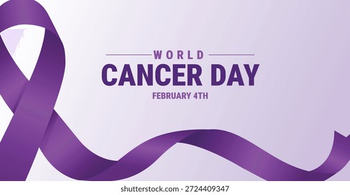 Ilustración vectorial conceptual del Día Mundial contra el Cáncer.
