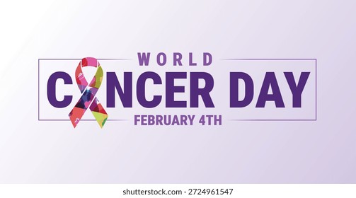 Ilustración vectorial conceptual del Día Mundial contra el Cáncer.