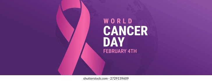 Ilustración vectorial conceptual del Día Mundial contra el Cáncer.