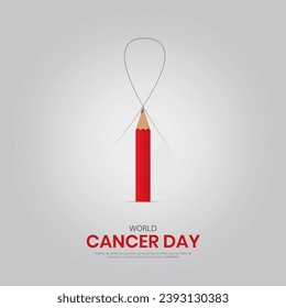 World Cancer Day. Cancer day creative design for social media post.