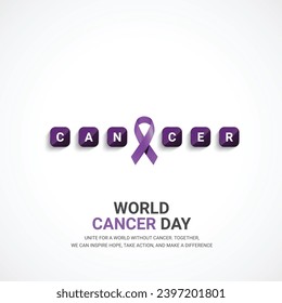 World cancer day creative design for social media post