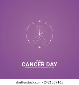 World Cancer Day. Cancer day creative design for social media post.