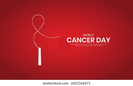 World Cancer Day. Cancer day creative design for social media post.