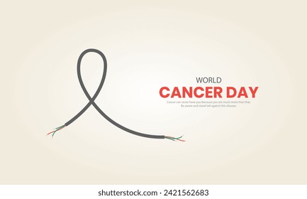 World Cancer Day. Cancer day creative design for social media post.