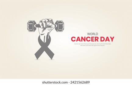 World Cancer Day. Cancer day creative design for social media post.