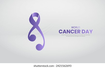 World Cancer Day. Cancer day creative design for social media post.