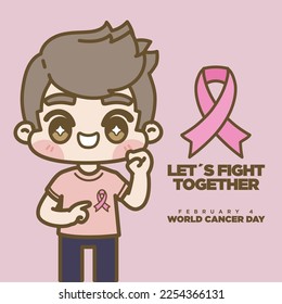 WORLD CANCER DAY CUTE KAWAII