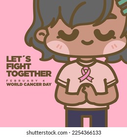 WORLD CANCER DAY CUTE KAWAII