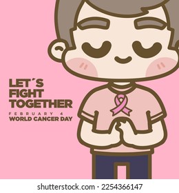 WORLD CANCER DAY CUTE KAWAII