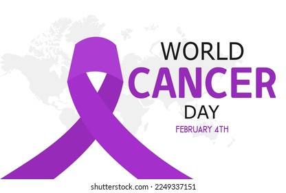 WORLD CANCER DAY DESIGN AND CONCEPT. SUITABLE FOR BACKGROUND, POSTR, STICKER, AND MEDIA SOCIAL