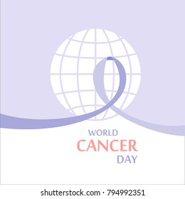 World cancer day. Day of diseases awareness.